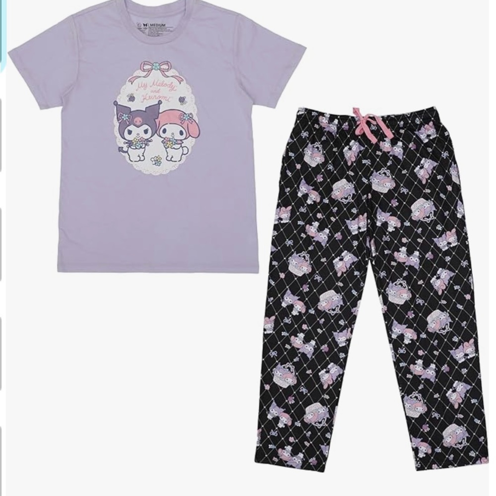Kuromi and My Melody Pajama Set